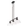 4_Duncan 3-Light Linear Pendant in Rubbed Bronze with Clear Glass more views
