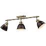 1_Duncan 3-Light Semi-Flush - Track Light in Aged Brass with Rubbed Bronze