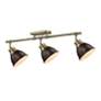 2_Duncan 3-Light Semi-Flush - Track Light in Aged Brass with Rubbed Bronze more views