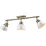 1_Duncan 3-Light Semi-Flush - Track Light in Aged Brass with White