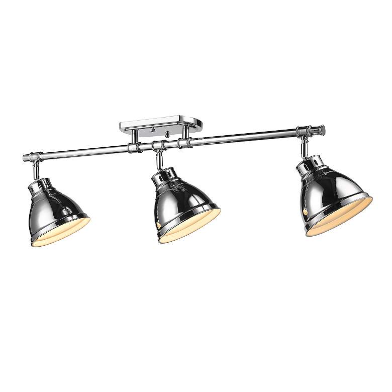 Image 2 Duncan 3-Light Semi-Flush - Track Light in Chrome with Chrome more views