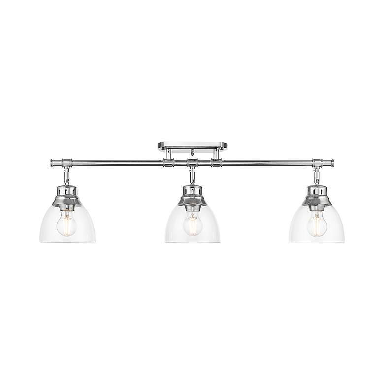 Image 2 Duncan 3-Light Semi-Flush - Track Light in Chrome with Clear Glass more views