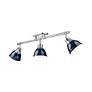 2_Duncan 3-Light Semi-Flush - Track Light in Chrome with Matte Navy more views