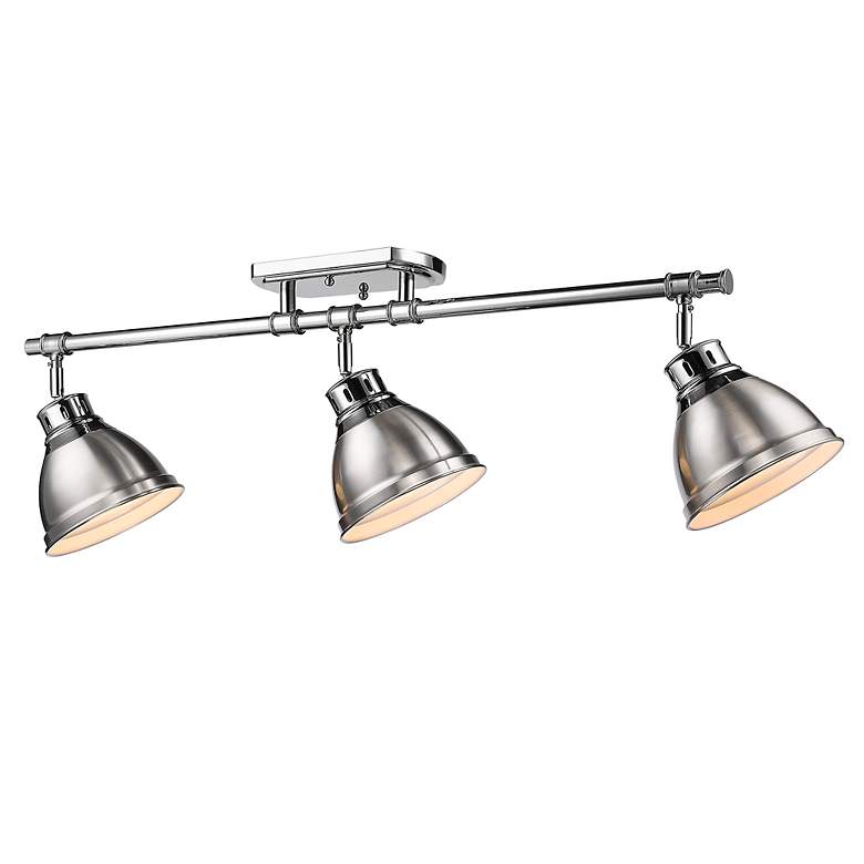 Image 2 Duncan 3-Light Semi-Flush - Track Light in Chrome with Pewter more views