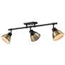 1_Duncan 3-Light Semi-Flush - Track Light in Matte Black with Aged Brass