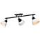 Duncan 3-Light Semi-Flush - Track Light in Matte Black with Matte White