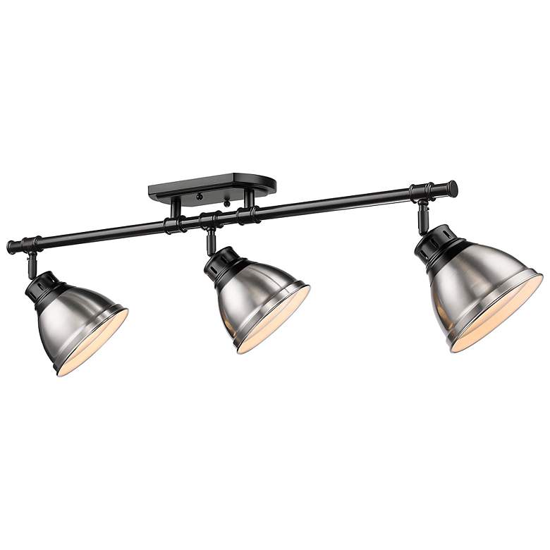 Image 2 Duncan 3-Light Semi-Flush - Track Light in Matte Black with Pewter more views