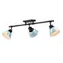 2_Duncan 3-Light Semi-Flush - Track Light in Matte Black with Seafoam more views