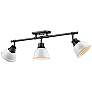 1_Duncan 3-Light Semi-Flush - Track Light in Matte Black with White