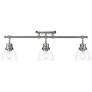 1_Duncan 3-Light Semi-Flush - Track Light in Pewter with Clear Glass