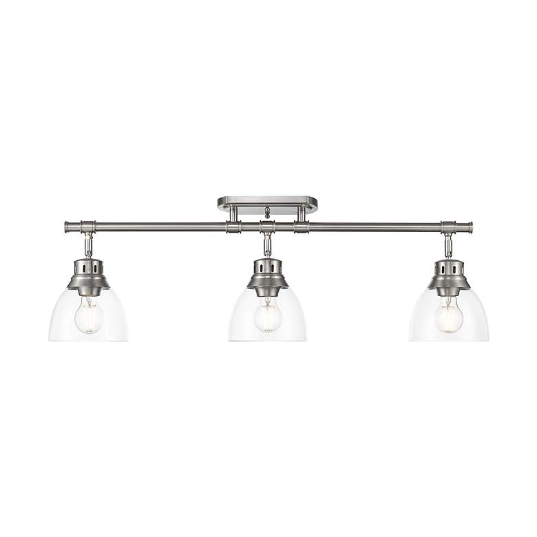 Image 2 Duncan 3-Light Semi-Flush - Track Light in Pewter with Clear Glass more views