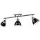 Duncan 3-Light Semi-Flush - Track Light in Pewter with Matte Black