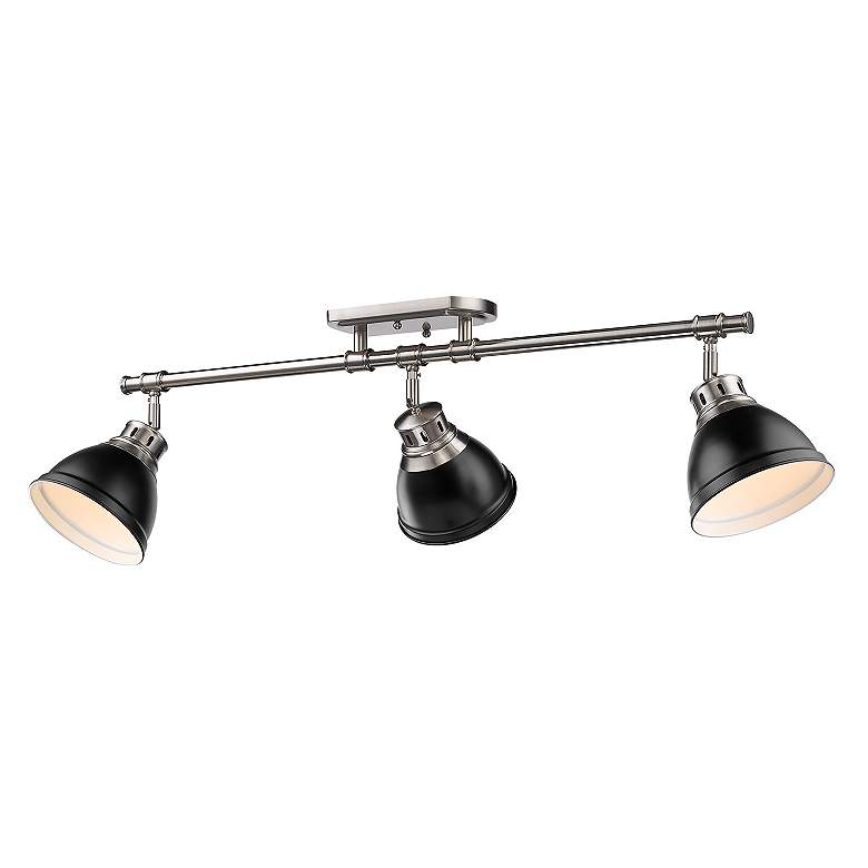Image 2 Duncan 3-Light Semi-Flush - Track Light in Pewter with Matte Black more views