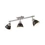 Thumbnail2 of Duncan 3-Light Semi-Flush - Track Light in Pewter with Rubbed Bronze more views