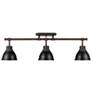 1_Duncan 3-Light Semi-Flush - Track Light in Rubbed Bronze with Matte Black
