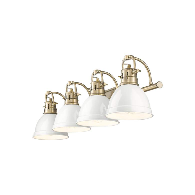 Image 2 Duncan 33 1/2" Wide Aged Brass 4-Light Vanity Bath Light more views