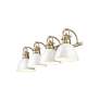 2_Duncan 33 1/2" Wide Aged Brass 4-Light Vanity Bath Light more views