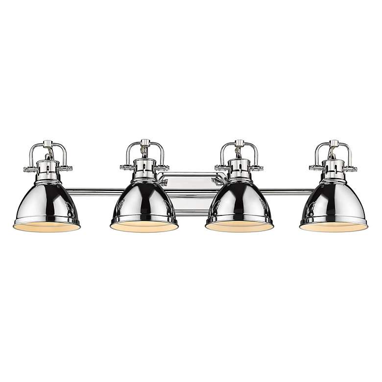 Image 2 Duncan 33 1/2" Wide Chrome 4-Light Bath Light with Chrome more views