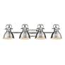 2_Duncan 33 1/2" Wide Chrome 4-Light Bath Light with Pewter more views