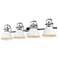 Duncan 33 1/2" Wide Chrome 4-Light Vanity Bath Light