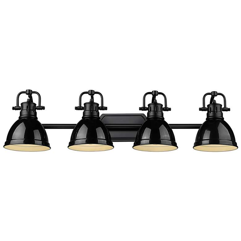Image 3 Duncan 33 1/2" Wide Gloss Black 4-Light Vanity Bath Light more views