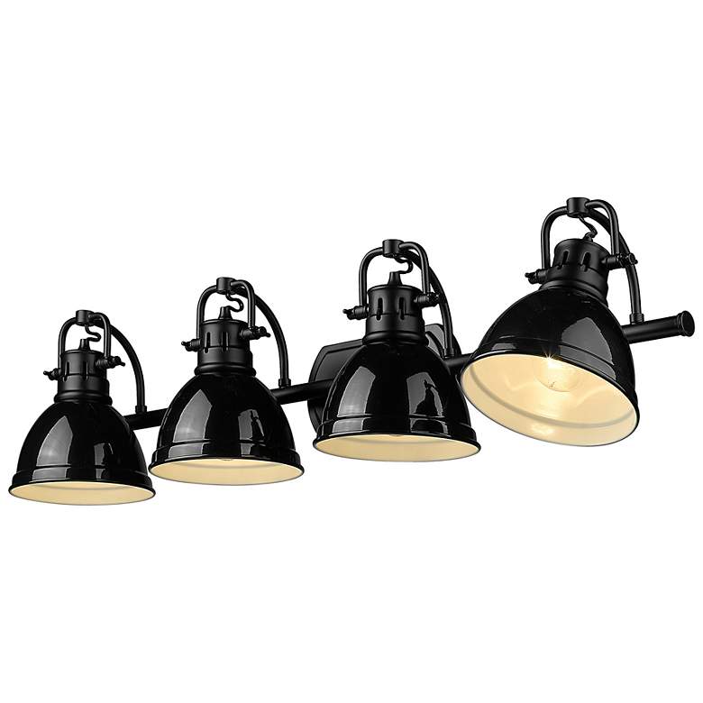 Image 4 Duncan 33 1/2" Wide Gloss Black 4-Light Vanity Bath Light more views