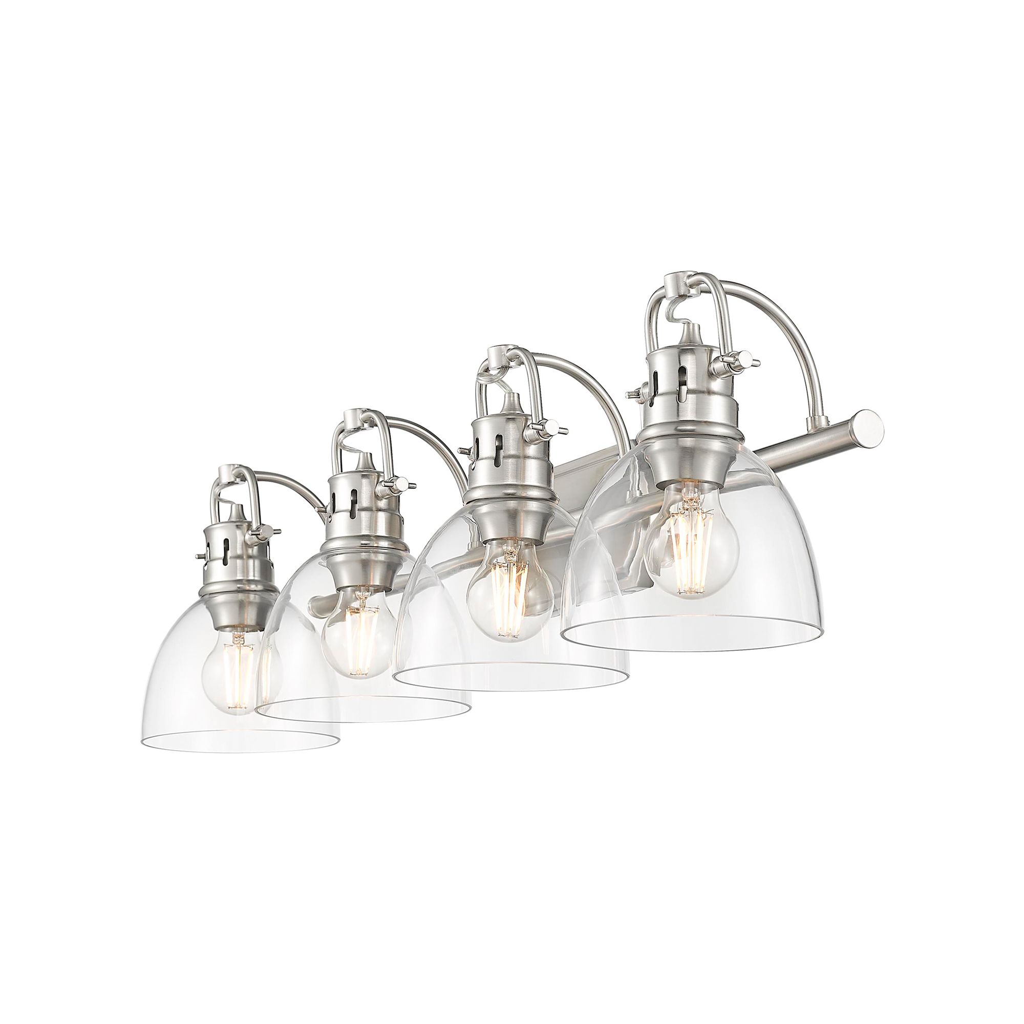 Image 2 Duncan 33 1/2" Wide Pewter and Glass 4-Light Bath Vanity Light more views