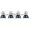 Duncan 33 1/2" Wide Pewter and Matte Navy 4-Light Bath Light