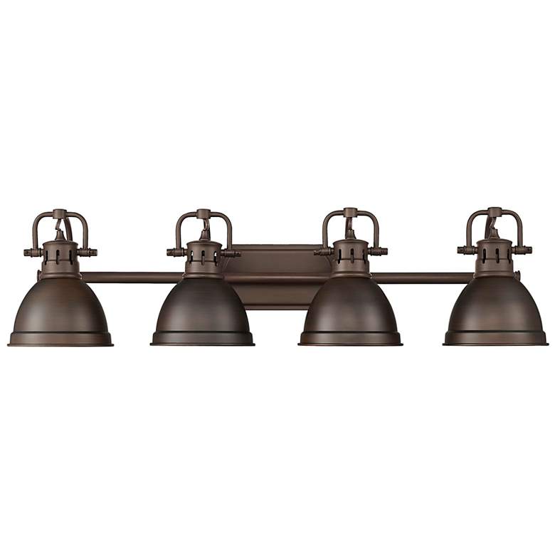 Image 1 Duncan 33 1/2" Wide Rubbed Bronze 4-Light Bath Light