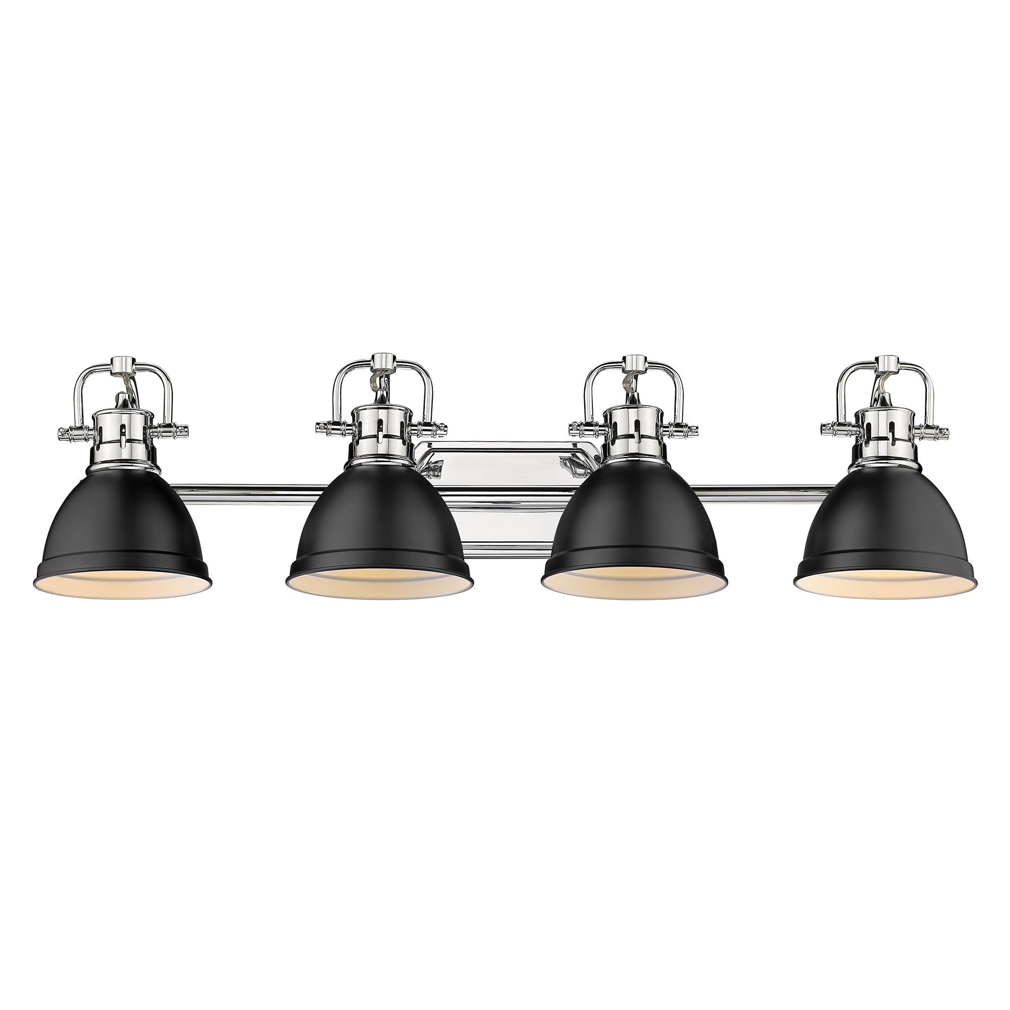 Image 2 Duncan 33 1/2"W Chrome and Matte Black 4-Light Bath Light more views