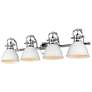 1_Duncan 33 1/2"W Chrome and Matte White 4-Light Bath Light