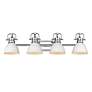 2_Duncan 33 1/2"W Chrome and Matte White 4-Light Bath Light more views