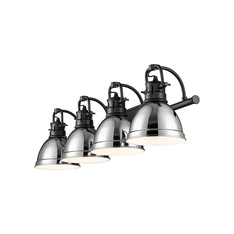 Image 2 Duncan 33 1/2"W Matte Black and Chrome 4-Light Bath Light more views