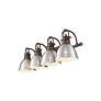 2_Duncan 33 1/2"W Rubbed Bronze and Pewter 4-Light Bath Light more views