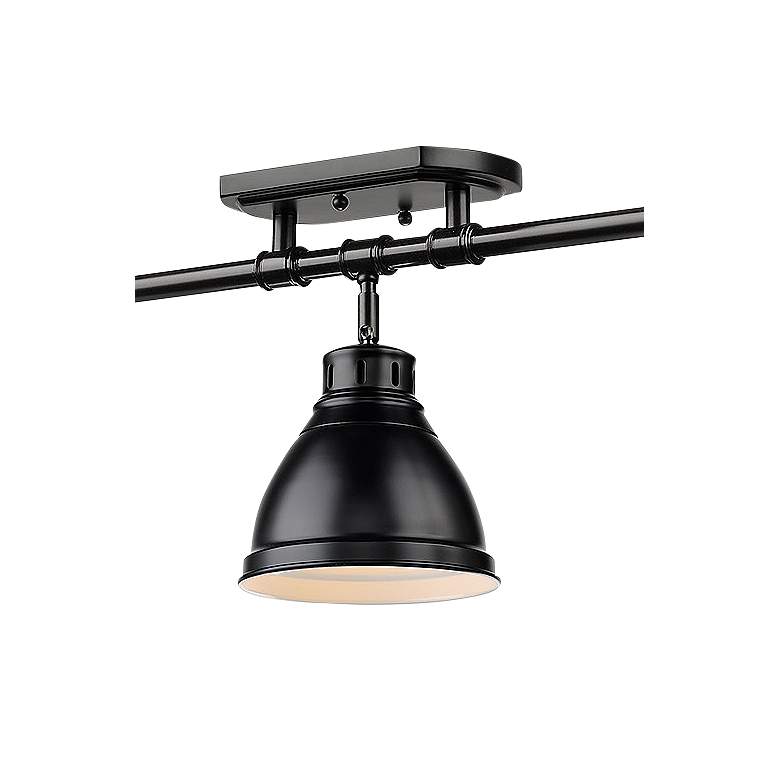 Image 2 Duncan 35 3/8" Wide Matte Black 3-Light Ceiling Light more views