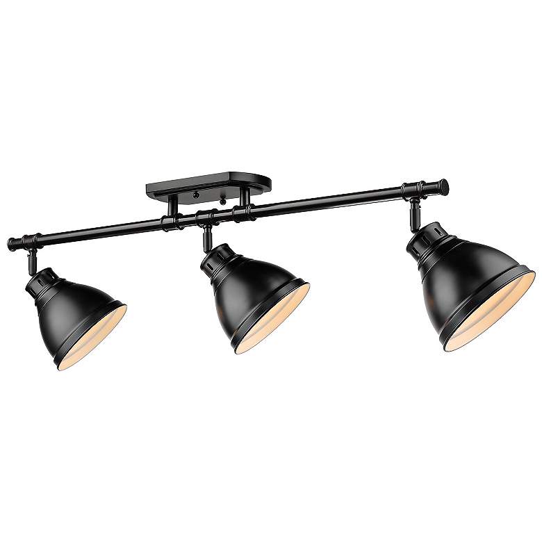 Image 3 Duncan 35 3/8" Wide Matte Black 3-Light Ceiling Light more views