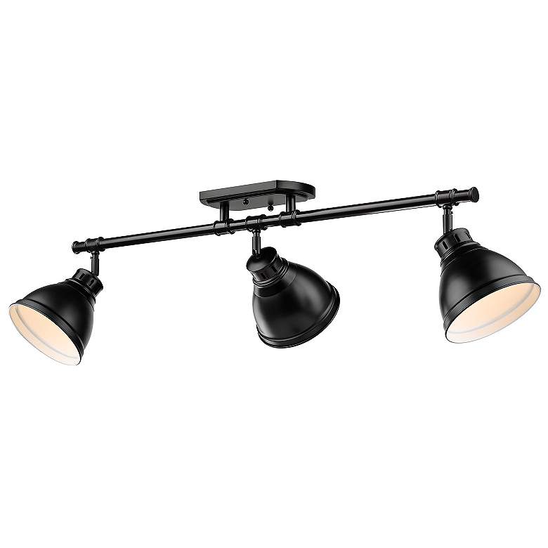 Image 4 Duncan 35 3/8" Wide Matte Black 3-Light Ceiling Light more views