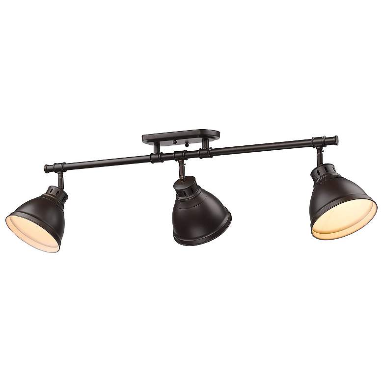 Image 2 Duncan 35 3/8" Wide Rubbed Bronze 3-Light Semi-Flush With Rubbed Bronz more views