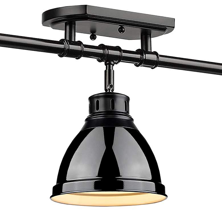 Image 2 Duncan 35 1/2" Wide Matte Black 3-Light Ceiling Light more views