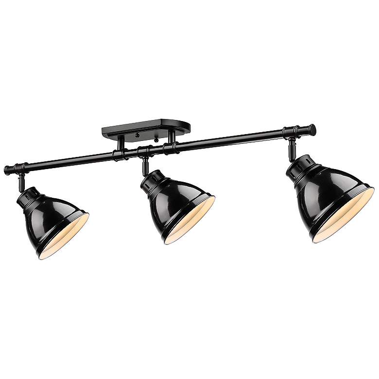 Image 4 Duncan 35 1/2" Wide Matte Black 3-Light Ceiling Light more views