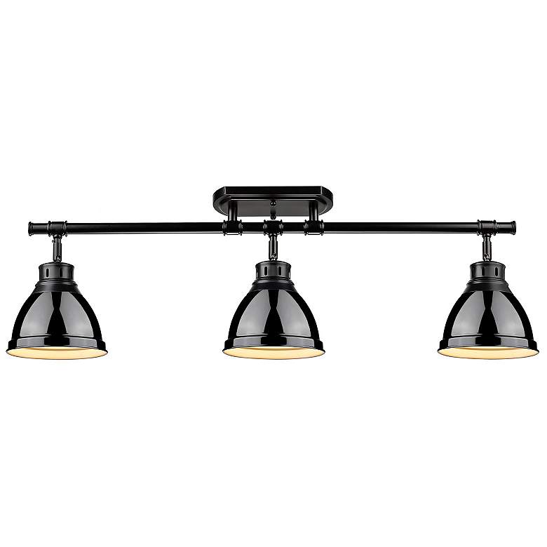 Image 5 Duncan 35 1/2" Wide Matte Black 3-Light Ceiling Light more views