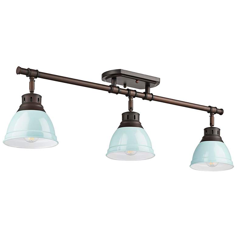 Image 1 Duncan 35 1/2" Wide Rubbed Bronze 3-Light Ceiling Light