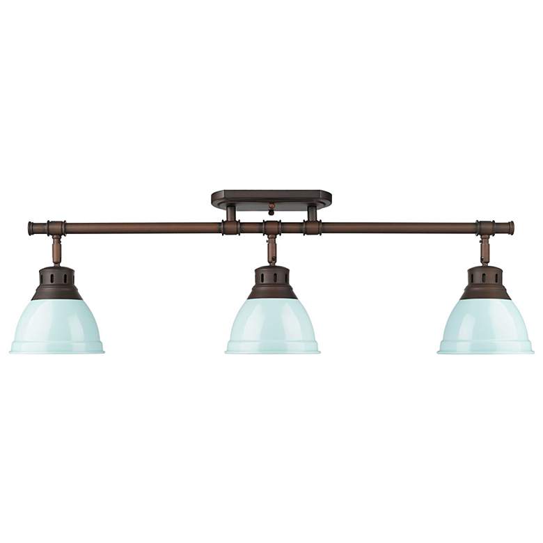 Image 2 Duncan 35 1/2" Wide Rubbed Bronze 3-Light Ceiling Light more views