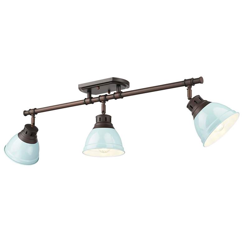 Image 3 Duncan 35 1/2" Wide Rubbed Bronze 3-Light Ceiling Light more views