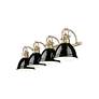 2_Duncan 4-Light Bath Vanity in Aged Brass with Black more views