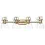 1_Duncan 4-Light Bath Vanity in Aged Brass with Clear Glass