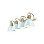 2_Duncan 4-Light Bath Vanity in Aged Brass with Seafoam more views