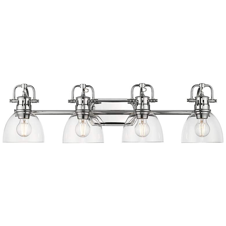 Image 1 Duncan 4-Light Bath Vanity in Chrome with Clear Glass