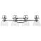 Duncan 4-Light Bath Vanity in Chrome with Clear Glass