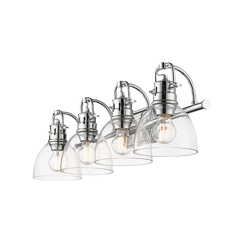 Image 2 Duncan 4-Light Bath Vanity in Chrome with Clear Glass more views